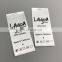 Custom polyester printed ribbon satin care labels for garment