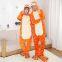 Tigger Cartoon Flannel Conjoined Polyester Couple Pajamas