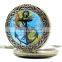 Hot Products to Sell Online Antique Glass Cover World Map Navigation Pocket Watch With Chain