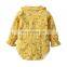 Woven cotton floral pattern printing baby girls Romper jumpsuit  for wholesale price