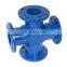 water wastwater industry Ductile Iron Pipe Fittings all flanged end equal cross