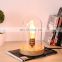 Antique Led Edison Bulb Table Lamp Wooden Base Desk Lamps Indoor Table Lamp With Glass Cover