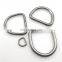 Stainless steel Welded D ring/D buckle for Endless industrial and marine rigging aplication