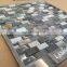 Foshan Kitchen Backsplash Texture Strip Mix material Stainless Steel Glass Mix Stone Mosaic tile