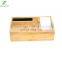 Bamboo Pencil Holder with Tray for Storing and organizing Small Stationary Items Such as paperclips Business Cards and notepad
