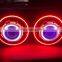led headlights of 7 inches for jeep wrangler JK starry led lights with demon's eye and angel halo
