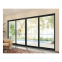 Aluminium Exterior Patio Double Tempered Glass Sliding Door with Security Screen