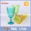 decorated machine press embossed glass tumbler wholesale/hot selling drinking glass tumbler set