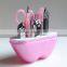 Wholesale Pink Apple 9 in 1 Nail Arts Practical Cosmetology Manicure and Makeup Tool Set for Birthday Party Return Gifts