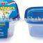 Square 4 pack plastic food container 591ml take away box