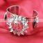 Punk Style Adjustable Zircon Bracelet Bangle Hand Cuff Gold Tone Statement Jewelry