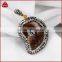 Wholesale silver plated jewelry crystal paved diamond ammonite fossils pendant