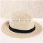 QXSH0021 New plain straw hat Sombrero Summer fedora Beach hat Cloche