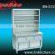 Stainless steel hotel kitchen cabinet with backsplash & draers