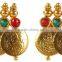 Indian Bollywood Type Gorgeous Ginni Long With Ruby Emerald Stone Necklace Sets