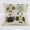 PLUS promotional colorful cotton linen owl sublimation pillow case
