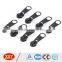 fancy wholesale thumb puller black paint autolock metal zipper slider
