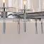 New arraival clear glass chrome frame chandelier