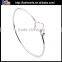 Wholesale explandable thin gold bangles heart charm bangle twist wire bangle