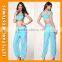 PGWC2800 Womens sexy blue genie jasmine aladdin ladies fancy dress costume