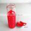 500ml flip top with straw pyrex glass personal water bottle