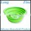 Orange Round Dog Drinking Silicone Pet Bowl
