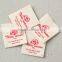 Children jeans canvas tags with silk screen printed high quality printing main label for garments