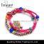 Chinese style rhinestone multicolor beads bracelet bangle jewelry for girls in 2016