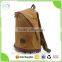 Big Capacity Fashion Canvas and Leather Barrel Shape Backpack Travel Tote Bag for Travel and Business