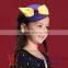 Fancy Yellow Big Bowknot Elegant Purple Wool Fascinators For Children X'mas