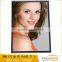Slim led edge lit metal profile magnetic lightbox with 4mm laser engraved lgp