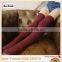Burgundy solid color unpatterned knee high stockings