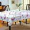 beautiful Square flower printed vinyl tablecloth for restaurant using