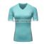 Spring/Summer Women Compression Fitness Knitted Workout Training Quick Dry Tshirt Wholesale Yoga Garment for Lady Sexy Gym Wear