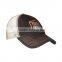 wholesale jean fabric embroidery patch logo worn out trucker mesh cap