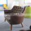 Living room furniture casnmere/leather wooden legs sofa