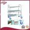 Three-layer Stainless Steel Dining Trolley Round Tube