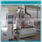 2015 large discount cnc woodworking engraving machine router 4 axis 8heads Tj12025