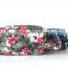 Large space floral cosmetic bag with hanger Customed leather LOGO