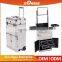 Wholesale professional Diamond white trolley cosmetic makeup case with mirror