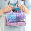 OEM Design fashionable pvc cosmetic bag with handle