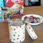 recycled cardboard food tube box with ribbon decoration
