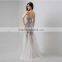 Wholesale Elegant Sleeveless Crystal Beaded Sexy See Through Evening Dress  Long Mermaid Sexy See Through Evening Dress