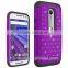 ODM OEM Diamond Crystal Star Phone Case Cover Back for Moto G3