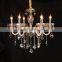 Upscale transparent crystal candle chandelier