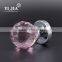 60 mm pink color zinc alloy glass crystal handles for door