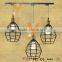 Manufacturer's Premium Wire Cage Pendant Lamp Industrial Track Light Vintage Aged Steel Hanging Lamp