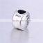 X123A European Fine Engagement Occasion Red Zircon Birthstone Charm Personalized Engraving Round Bead