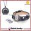 Weave Wrap Around Leather Bracelet Lady Woman Wrist Watch
