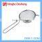 Hot sale double ears colander stainless steel metal mesh strainer with long handle